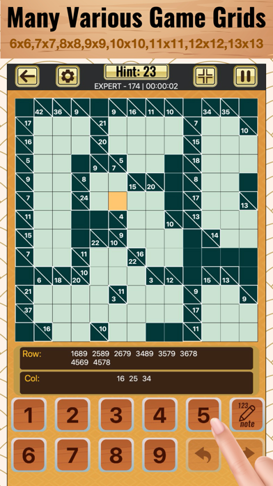 Kakuro Cross Sums Puzzles Screenshot