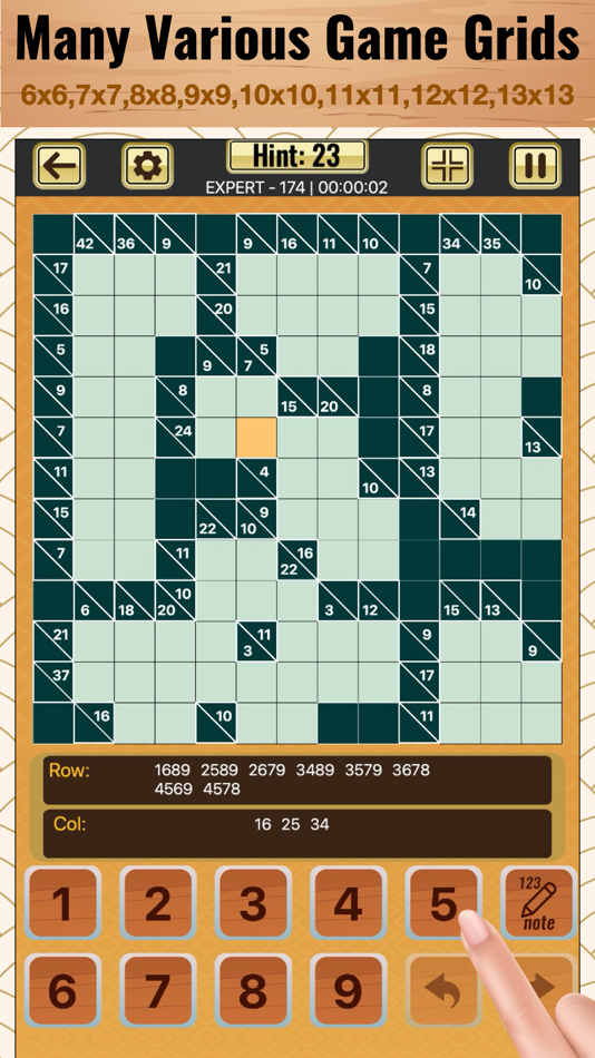 #3. Kakuro Cross Sums Puzzles (iOS) 由: JIRAPAS TONGTHONG