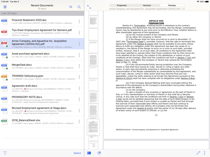 iManage Work 10 For Intune