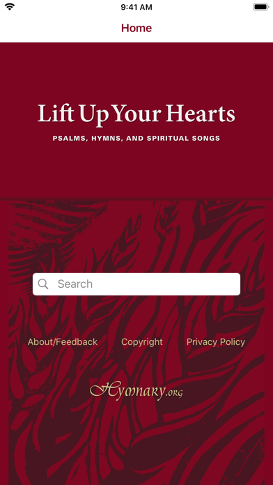 Lift Up Your Hearts Hymnal Screenshot