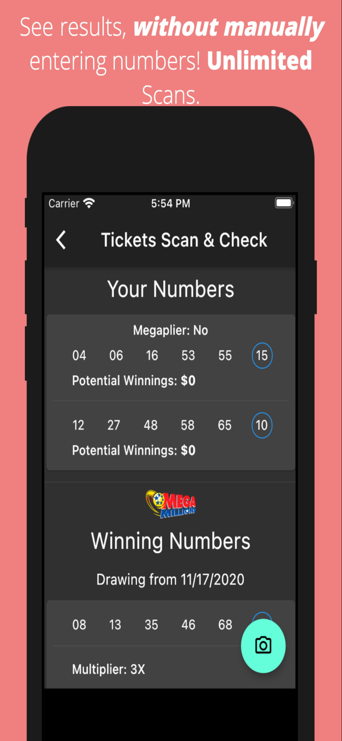 Lottery Scanner  Checker