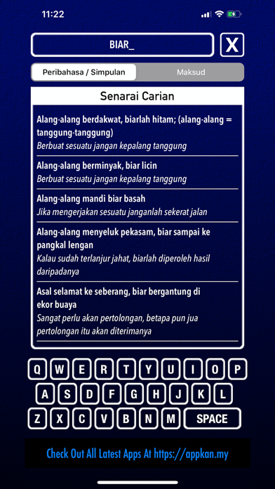 Peribahasa & Simpulan Bahasa Screenshot