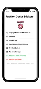 Fashion Donut - GIFs Stickers screenshot #1 for iPhone