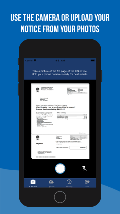 Optima Tax App Screenshot
