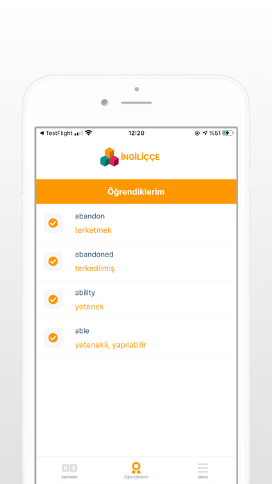 İngiliççe - Hızlı Kelime Öğren Screenshot