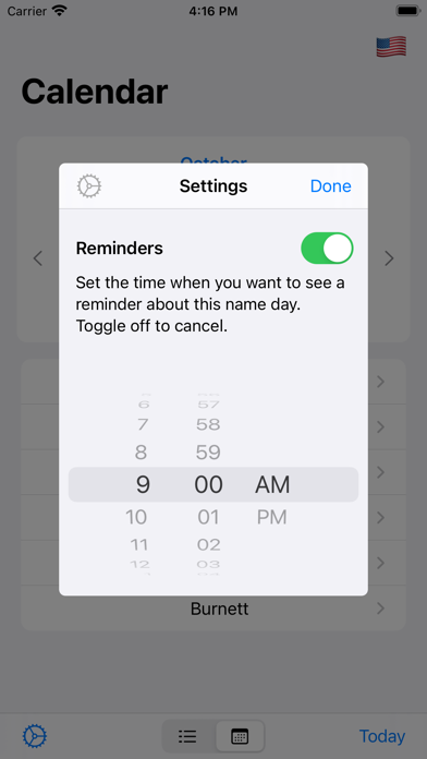Name-days Screenshot
