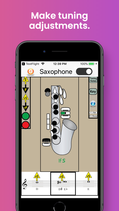 Saxophone Fingering & Tuning Screenshot