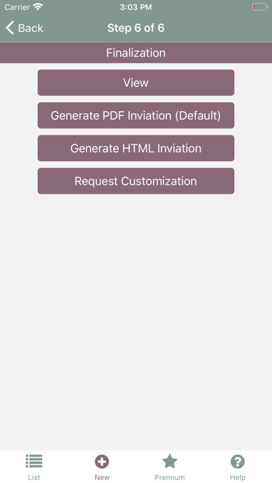 Convite Interativo Screenshot