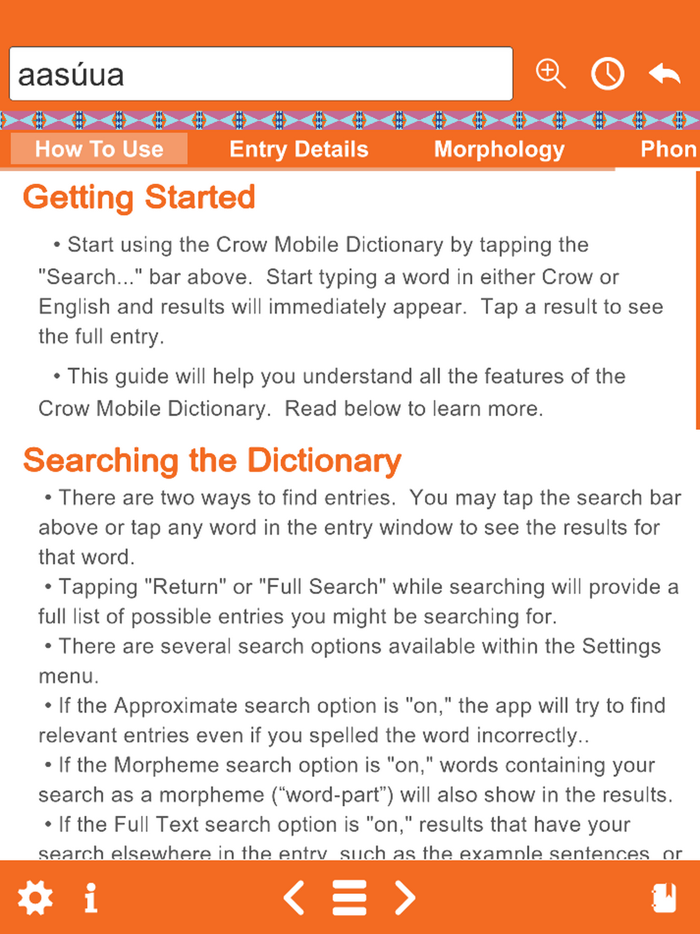 Crow Mobile Dictionary