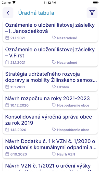 Istebné - oficiálna aplikácia Screenshot