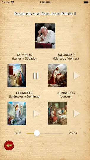 Captura de pantalla de Santo Rosario Católico en iPhone 5