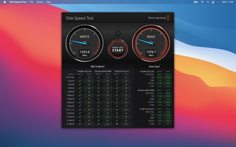 Blackmagic Disk Speed Test 黑魔法磁盘速度检测 for Mac