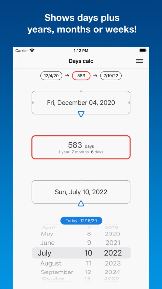 #3. Days calc - dates calculator (iOS) 由: Evgeny Turchaninov