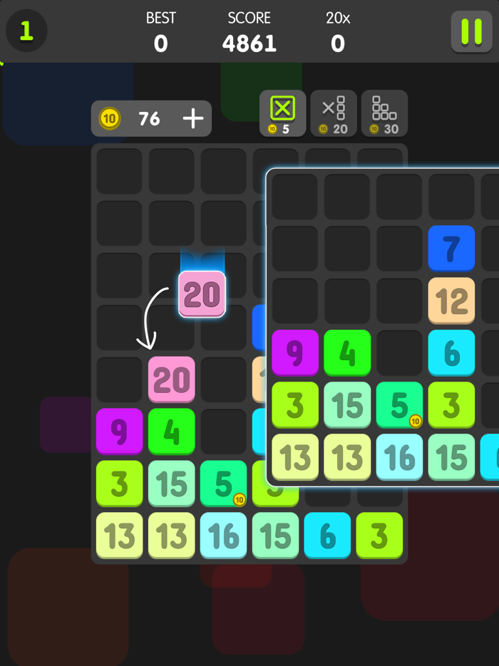 Drag And Merge Puzzle