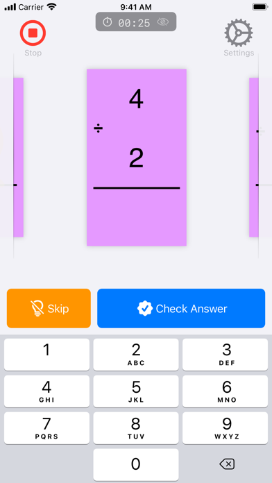 FlashToPass - Math Flash Cards Screenshot