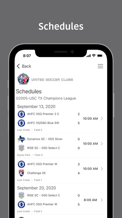 United Soccer Clubs Screenshot