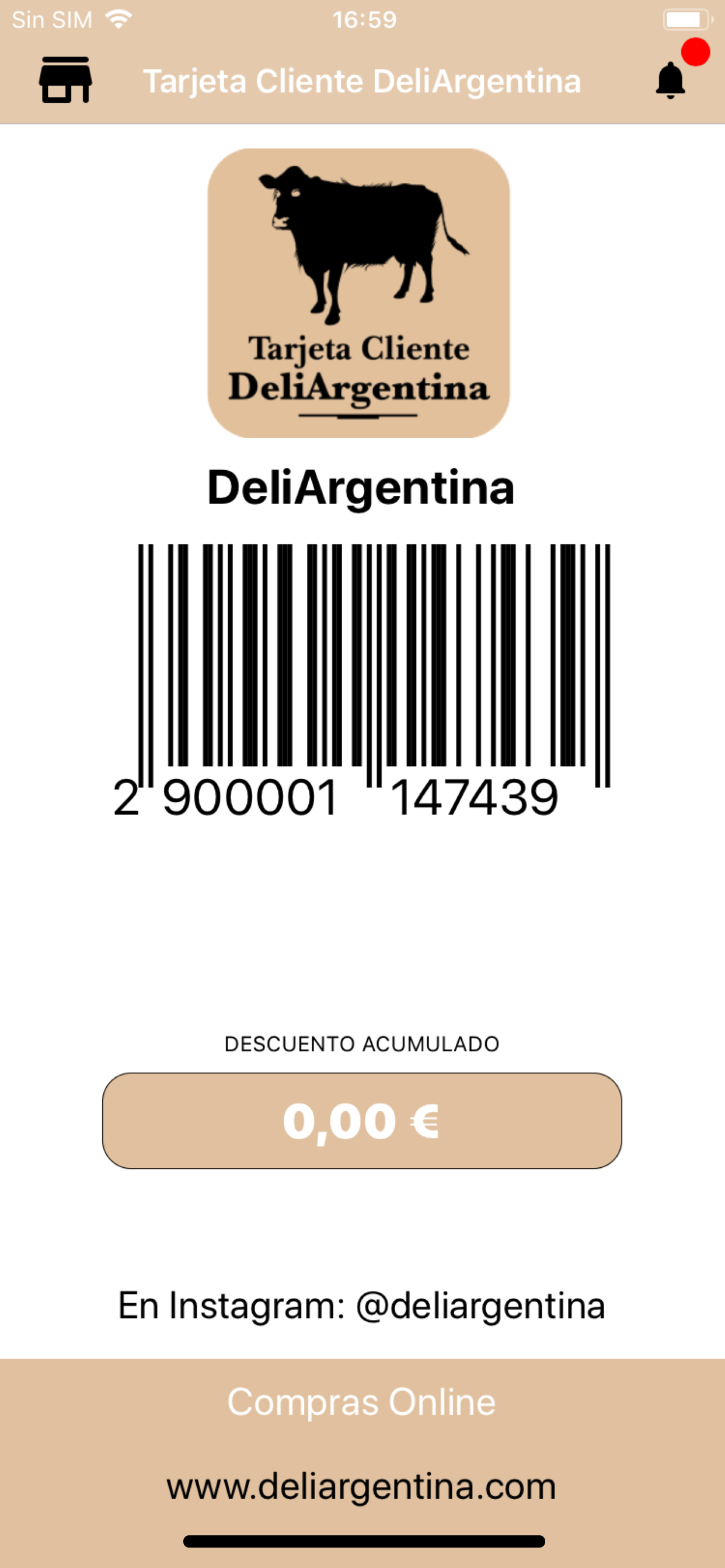 Tarjeta Cliente DeliArgentina