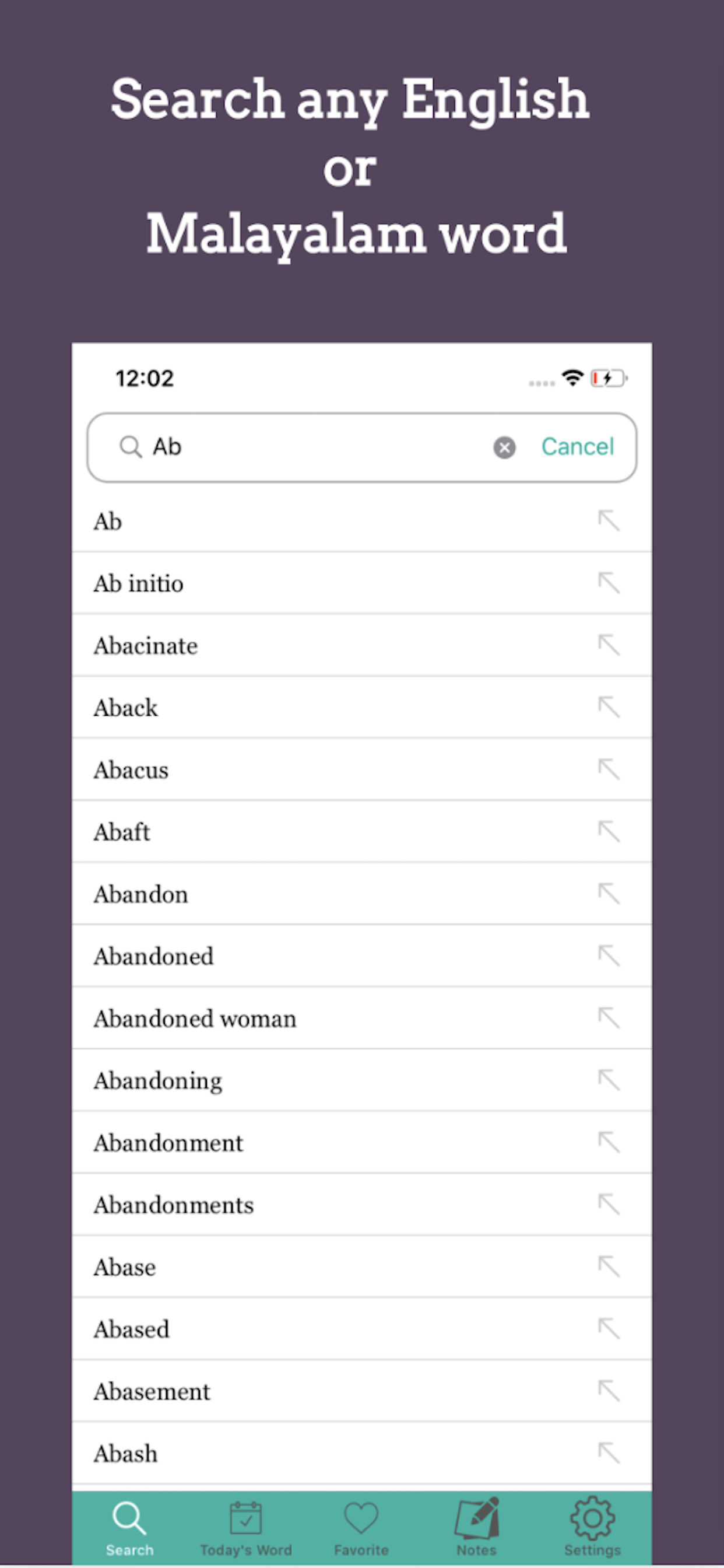Nighantu-English Malayalam App