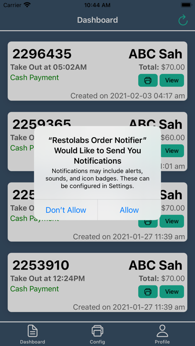 Restolabs Order Notifier Screenshot