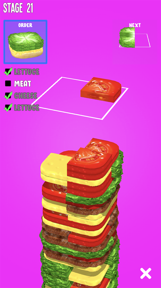 #4. Burger Stack! (iOS) By: T Accelerator Inc.