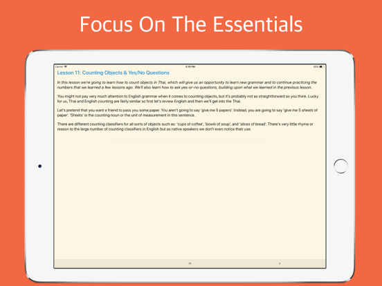 Pocket Thai Speaking iPad screenshot 3 - Education app