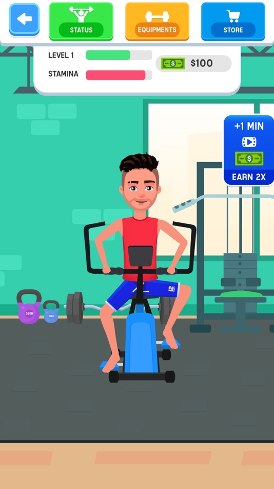 #2. Gym Workout- Tycoon Game (iOS) Podle: Payal Lakhani