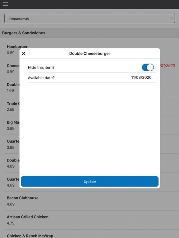 OrderLogic iPad screenshot 7 - Food & Drink app