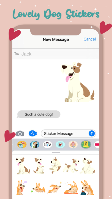 Screenshot #8 for Lovely Dog Stickers Pack
