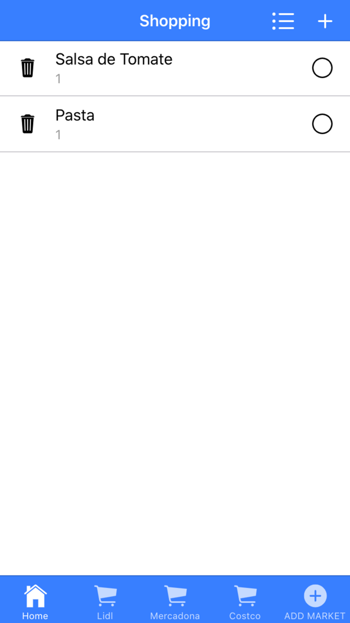 The Shopping List Manager