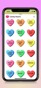 Candy Hearts Fun Stickers screenshot #5 for iPhone