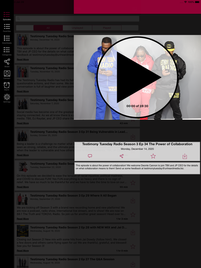 Testimony Tuesday Radio