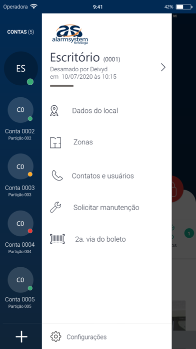 Alarm System Monitoramento Screenshot