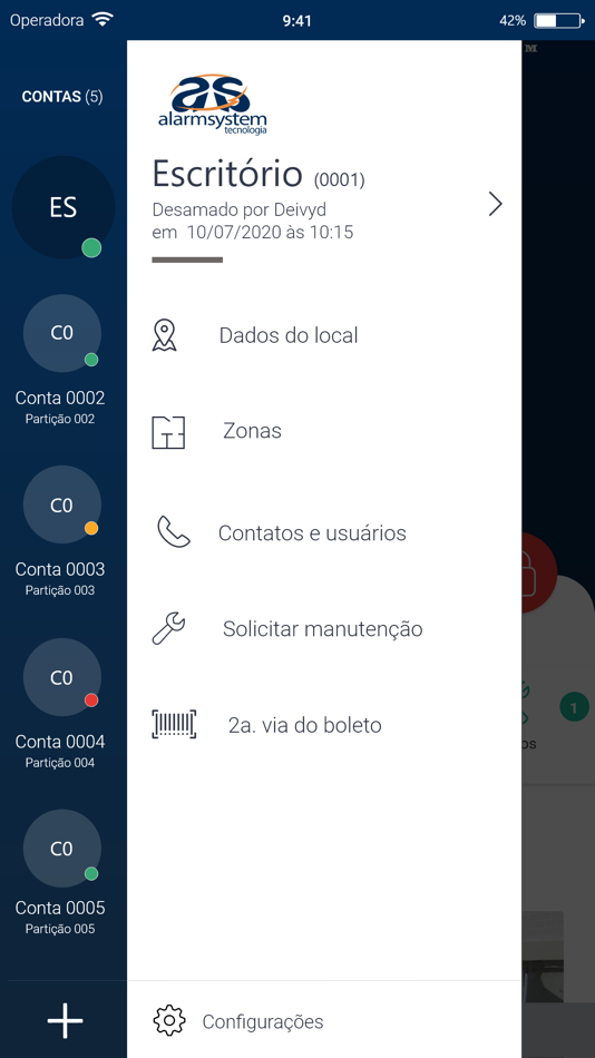 #2. Alarm System Monitoramento (iOS) Podle: ALARM SYSTEM TECNOLOGIA LTDA