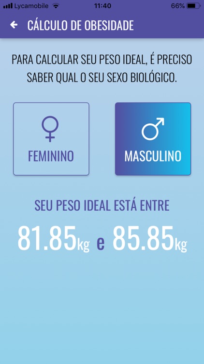 Cálculo de Obesidade