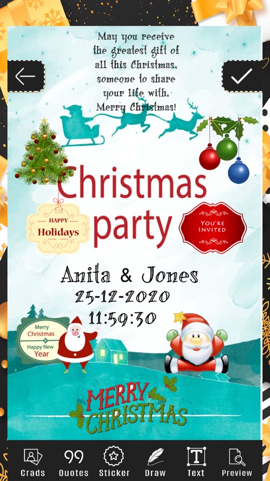 #1. Christmas Invitation & Frame (iOS) 由: Anita Rahayu