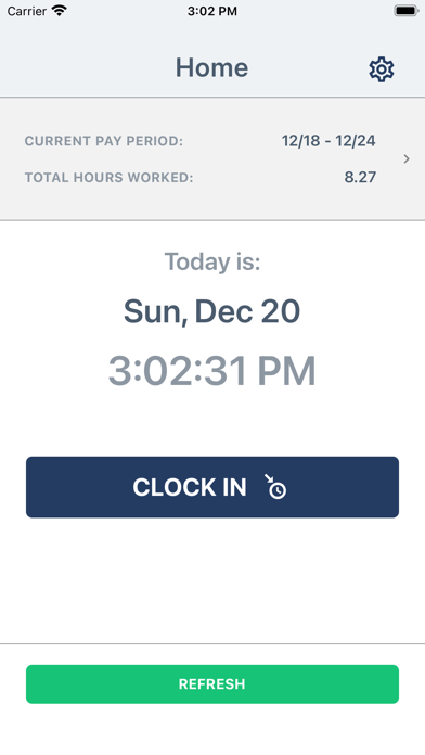 Poolman Timecard Screenshot