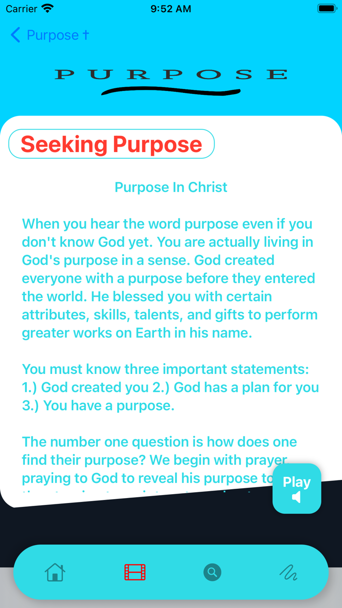 Purpose - From God