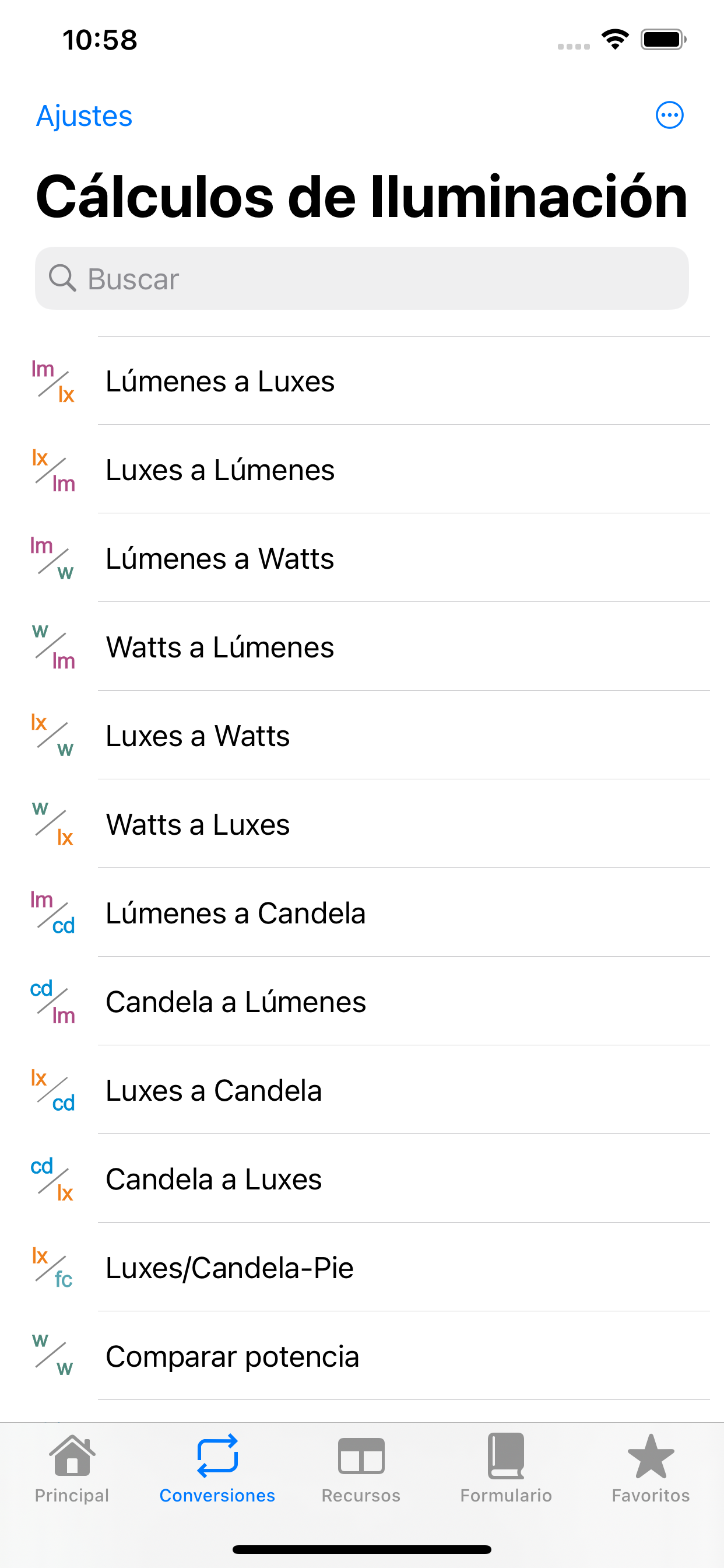Cálculos de Iluminación