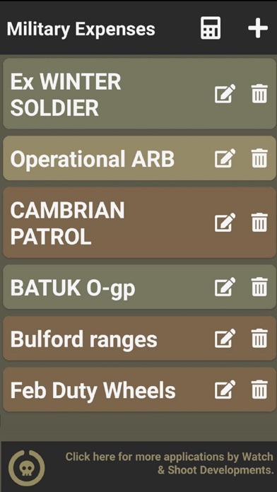 Military Expenses Screenshot