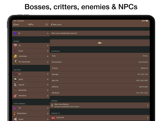 ‎Pocket Wiki for Terraria Screenshot