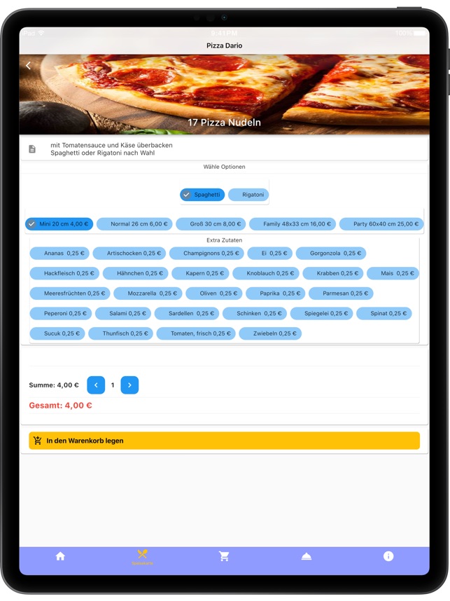 Pizza Dario im App Store