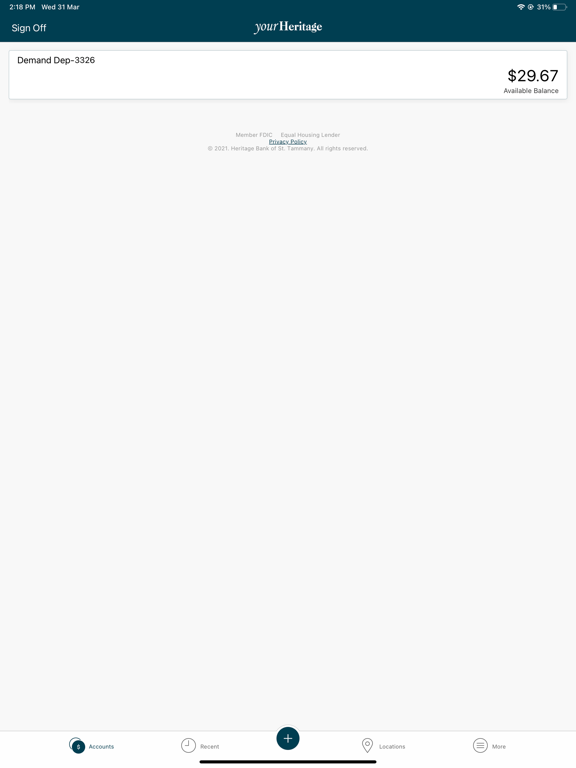 Your Heritage iPad screenshot 2 - Finance app