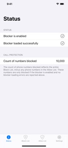 Simple Call Blocker screenshot #1 for iPhone