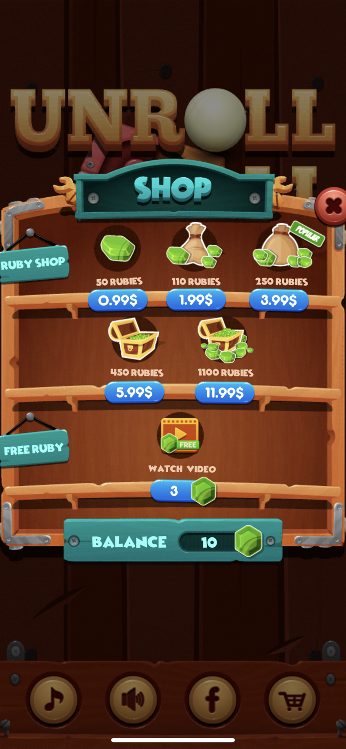 Unroll Ball Slide Puzzle