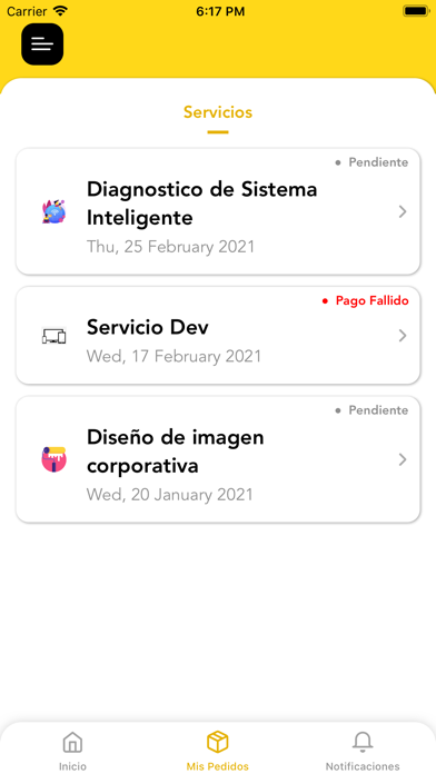 miidz - Solicita servicios Screenshot
