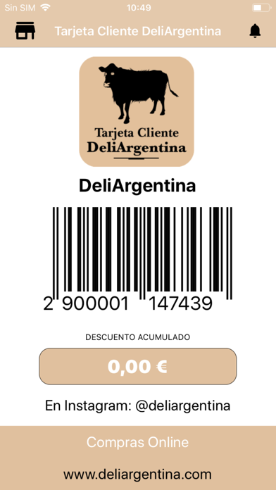 Tarjeta Cliente DeliArgentina Screenshot