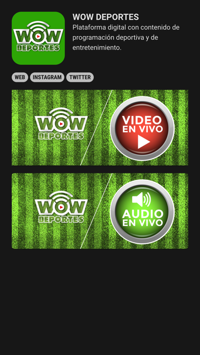 WOW Deportes Screenshot