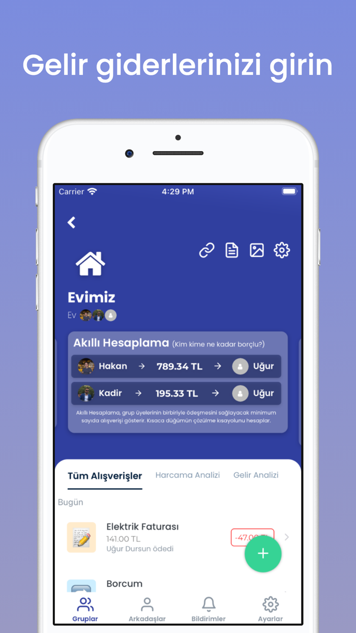 Ortak Hesap - Grup Harcamaları