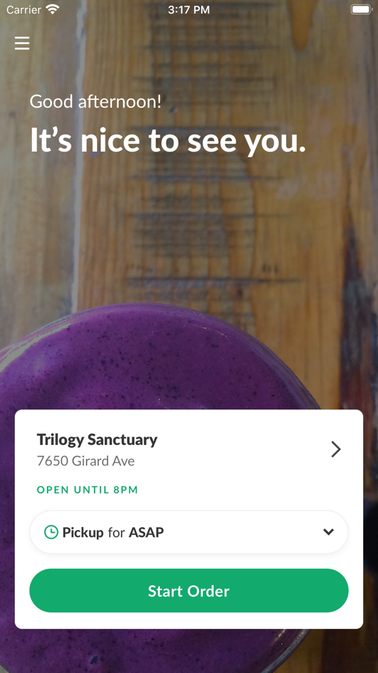 #2. Trilogy Sanctuary Cafe (iOS) 由: ChowNow