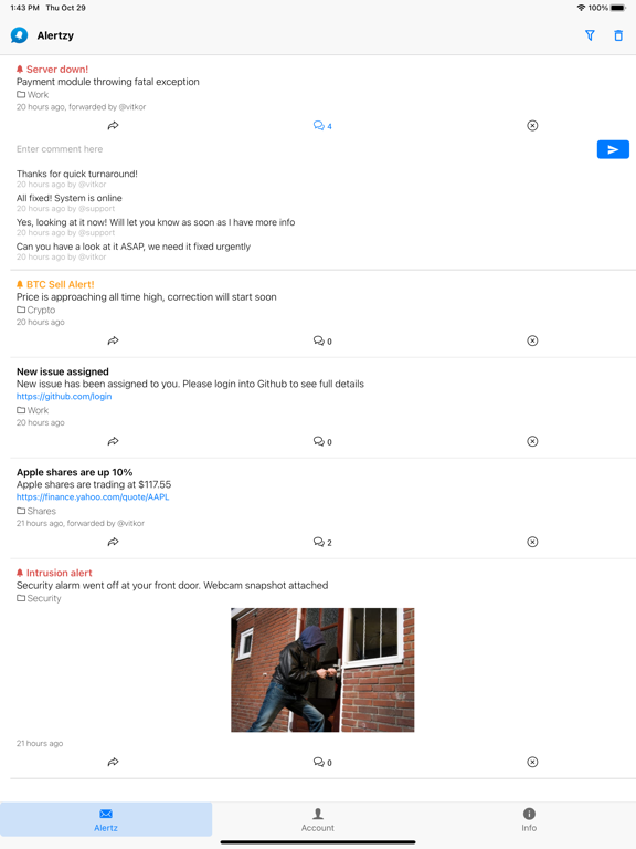 Screenshot #4 pour Alertzy - push notifications
